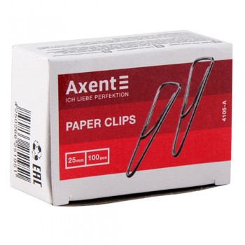 Скріпки Axent 4105-A (25мм), нікельовані, трикутні, із загином, від А-Плюс: каталог, види, ціни