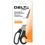 Ножиці Delta by Axent D6211 (18см), D6212 (21 см), D6213 (23 см), асиметричні пластикові ручки