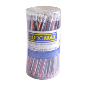 Олівець графітовий з ластиком Buromax BM.8510: каталог, види, ціни на олівці