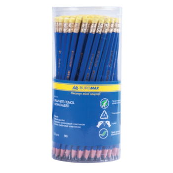 Олівець графітовий з ластиком Buromax BM.8514: каталог, види, ціни на олівці