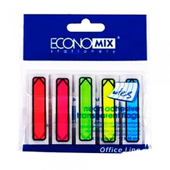 Закладки з клейким шаром пластикові "Вказівники" Neon Economix E20947: каталог, види, ціни