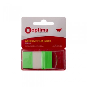 Закладки з клейким шаром пластикові POP-UP 25х45 мм Optima: каталог, види, ціни