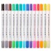 Набір двосторонніх акварельних маркерів STA 3132, 1-3 мм, 14 кольорів / 28 відтінків: каталог, види, ціни 