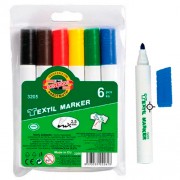 Набір маркерів для тканини KOH-I-NOOR 3205, 2,5 мм, 6 кольорів
