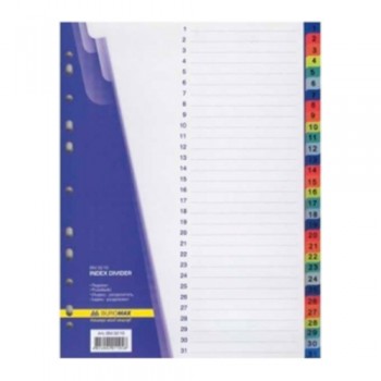 Розділювач аркушів (від 1 до 31) пластиковий кольоровий (з цифрами) Buromax від А-Плюс: каталог, види, ціни
