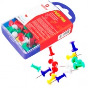 Кнопки-цвяшки кольорові Optima O41154, 36шт. у пластиковій коробці