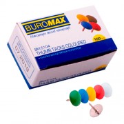 Кнопки металеві кольорові Buromax BM.5104(100шт.), BM.5106(50шт.)