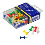 Кнопки-цвяшки кольорові Buromax BM.5150, 50 шт. в пласт. контейнері