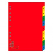Розділювач аркушів кольоровий (з цифрами) Donau 7712095, 7736095, А4, розділів:10 (31)