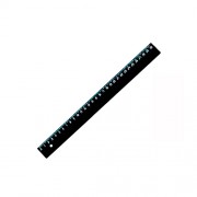 Лінійка пластикова Economix Е81319 (30 см), непрозора, чорна, 1 шкала (см)