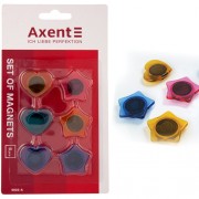 Набір кольорових магнітів Axent 9822-А, фігурних, 30 мм, 6 штук