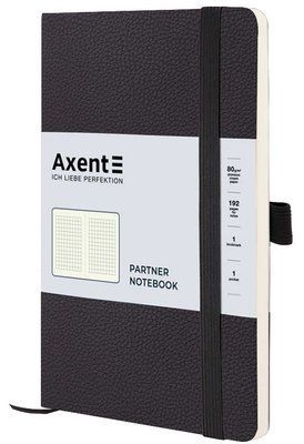 Купити Блокнот А5 96 аркушів Axent Partner Soft 125*195 клітинка чорна 8616-01-A &mdash; фото в магазині ТД А-плюс