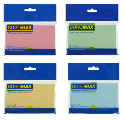 Купити Записник 76*127 100 аркушів Buromax асорті BM.2314-99 &mdash; фото в магазині ТД А-плюс