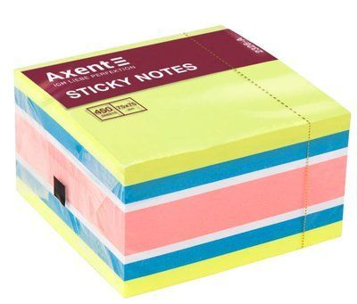 Купити Записник 75х75 450 аркушів Axent неон 2326-51-A &mdash; фото в магазині ТД А-плюс