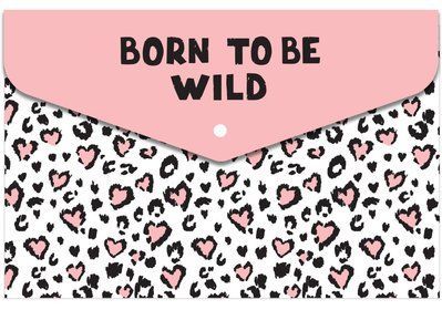 Купити Папка-конверт А4 на кнопці Optima непрозора WILD О35240 &mdash; фото в магазині ТД А-плюс