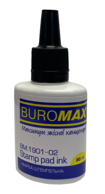 Купити Фарба штемпельна 30мл Buromax чорна BM.1901-02 &mdash; фото в магазині ТД А-плюс