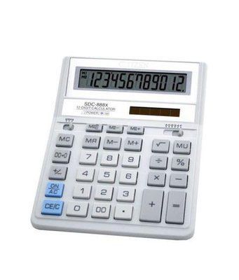Купити Калькулятор Citizen 12 розрядів 158х203х31мм сірий SDC 888 XWH &mdash; фото в магазині ТД А-плюс