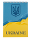 Купити Блокнот А5 48 аркушів Buromax UKRAINE ТП пружина зверху блакитний BM.24545104 &mdash; фото в магазині ТД А-плюс
