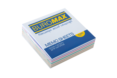 Купити Записник 85х85 400 аркушів Buromax Зебра проклеєний кольоровий BM.2264 &mdash; фото в магазині ТД А-плюс